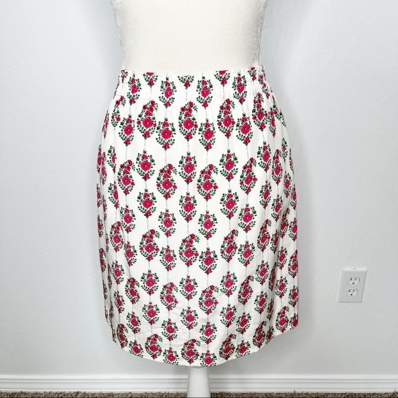 Club Monaco Layli Floral Silk Front Tie Skirt Size 2 - Picture 7 of 12